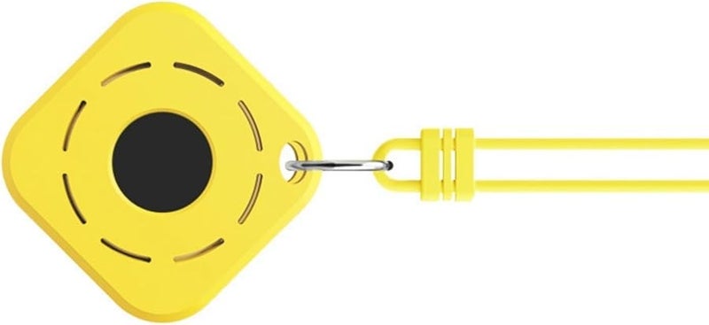 Yellow Silicone Shockproof Protective Case with Lanyard for Locator Wallet Luggage - Image 5