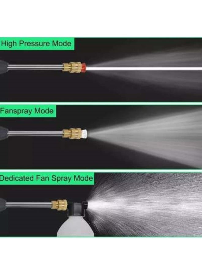 Cordless car wash machine - rechargeable, for cleaning cars, bikes, and gardens, with an electric wash gun and adjustable nozzle. - Image 4
