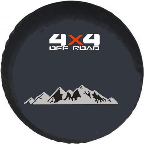 Tribones for Ford Bronco, Hummer H3, Jeep Wrangler Spare Tire Cover Protector, Back Spare Wheel Cover, Tire Cover Protector 4x4 Off-Road (XL: 285/70R17, 33x12.50-15) - Image 4