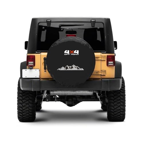 Tribones for Ford Bronco, Hummer H3, Jeep Wrangler Spare Tire Cover Protector, Back Spare Wheel Cover, Tire Cover Protector 4x4 Off-Road (XL: 285/70R17, 33x12.50-15) - Image 1