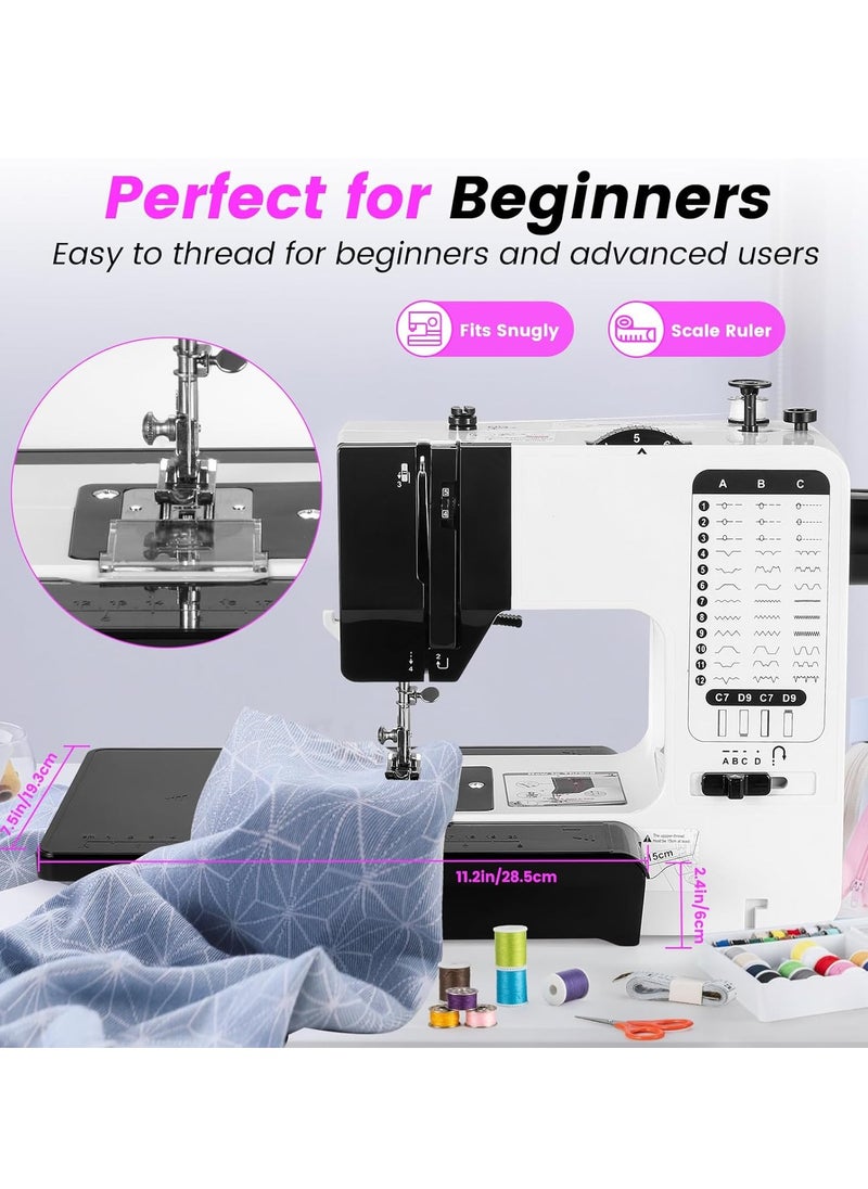 Electric Sewing Machine, Home Portable Sewing Machine Double Speed and Double thread, Mini Sewing Machine with 38 Stitches Patterns