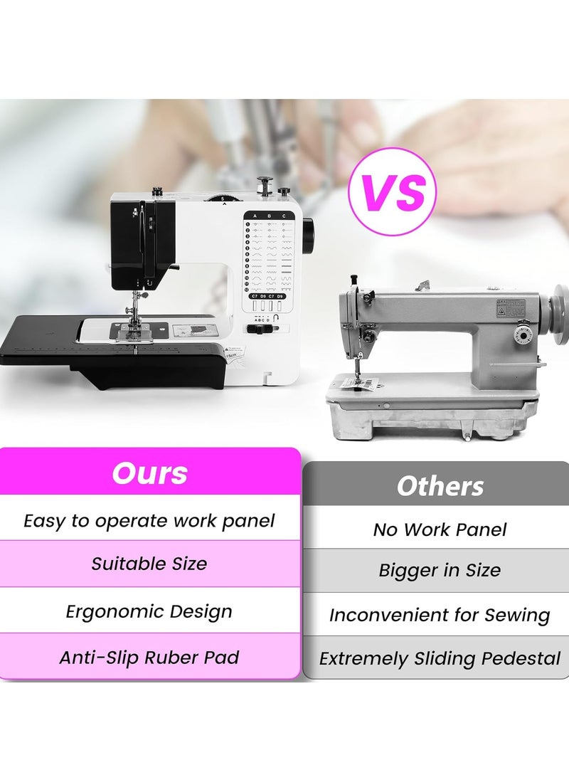 Electric Sewing Machine, Home Portable Sewing Machine Double Speed and Double thread, Mini Sewing Machine with 38 Stitches Patterns
