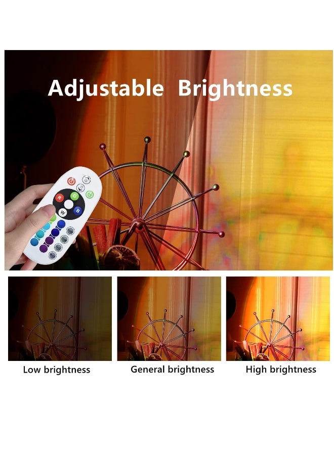 Generic - Sunset Lamp Projection, 16 Colors Changing Projector Rainbow Night Light Sunlight Room Decor 360 Degree Rotation for Decorations Photography/Party/Bedroom/Home Lamps - Image 1