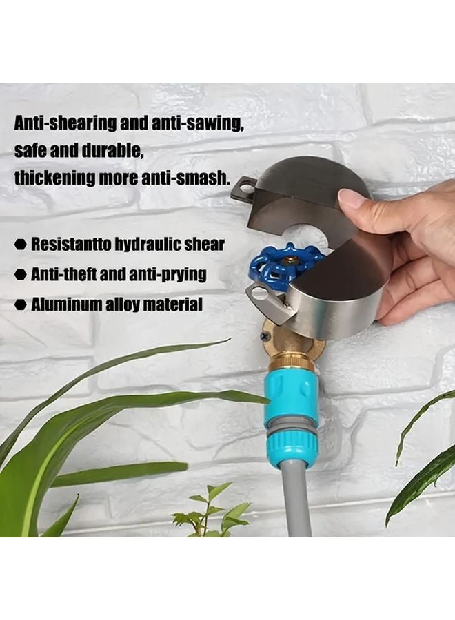 مجموعة واقية لحنفية الخارجية مع قفل رقمي جهاز أمان مضاد للسرقة باللون الأسود - Image 5