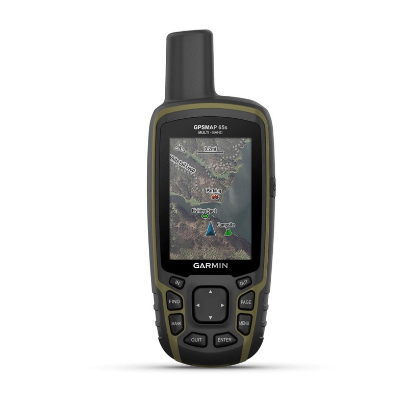 Garmin GPSMAP 65s، جهاز محمول يعمل بالزر مع مقياس ارتفاع وبوصلة، دعم موسع للأقمار الصناعية وتقنية متعددة النطاقات، شاشة ملونة بحجم 2.6 بوصة - Image 2