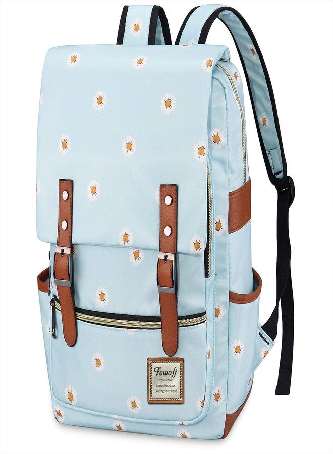 FEWOFJ Daisy School Backpack for Girls, 15.6" Laptop Backpacks College School Bookbags Casual Daypack - Image 1