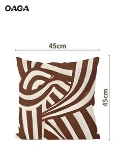 OAGA Cushion Covers Set of 4, Throw Pillow Cover, Abstract Modern Decorative Couch Pillow Case 45cm x 45cm, For Living Room Sofa Car Couch Bed Pillowcases 18x18 inches (Double sided pattern)  - Image 4