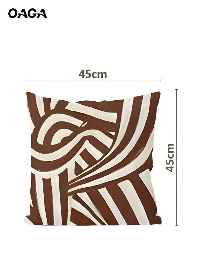 OAGA Cushion Covers Set of 4, Throw Pillow Cover, Abstract Modern Decorative Couch Pillow Case 45cm x 45cm, For Living Room Sofa Car Couch Bed Pillowcases 18x18 inches (Double sided pattern)  - Image 4