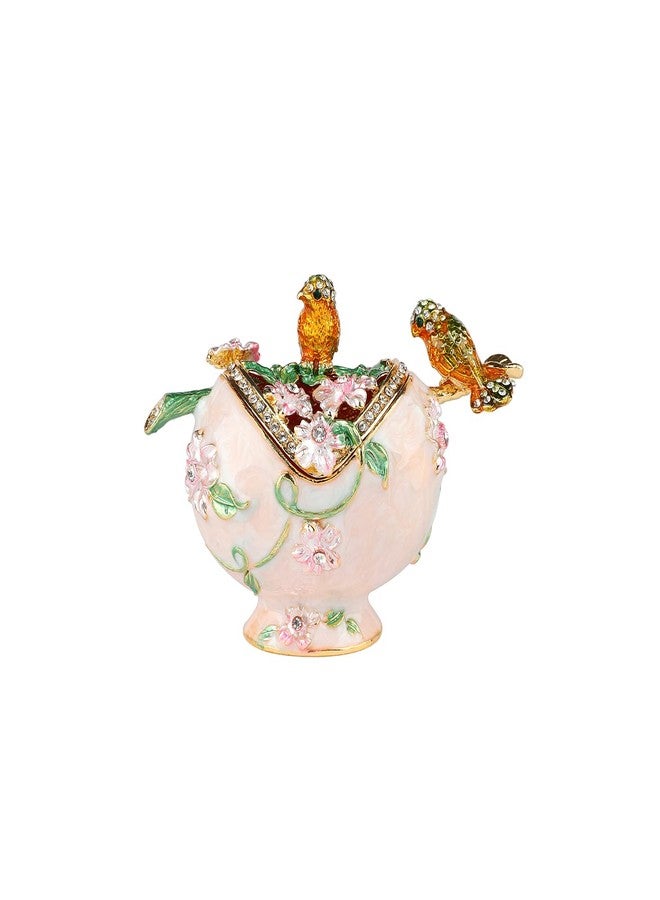 Furuida Hollow Out Bird Trinket Boxes Hinged Hand-Painted Enamel Animals Ornaments Craft Gift for Home Decor - Image 1