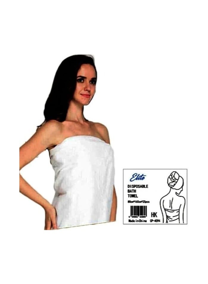 مناشف حمام فاخرة للاستخدام مرة واحدة، 80×160 سم، 25 قطعة في العبوة - Image 3