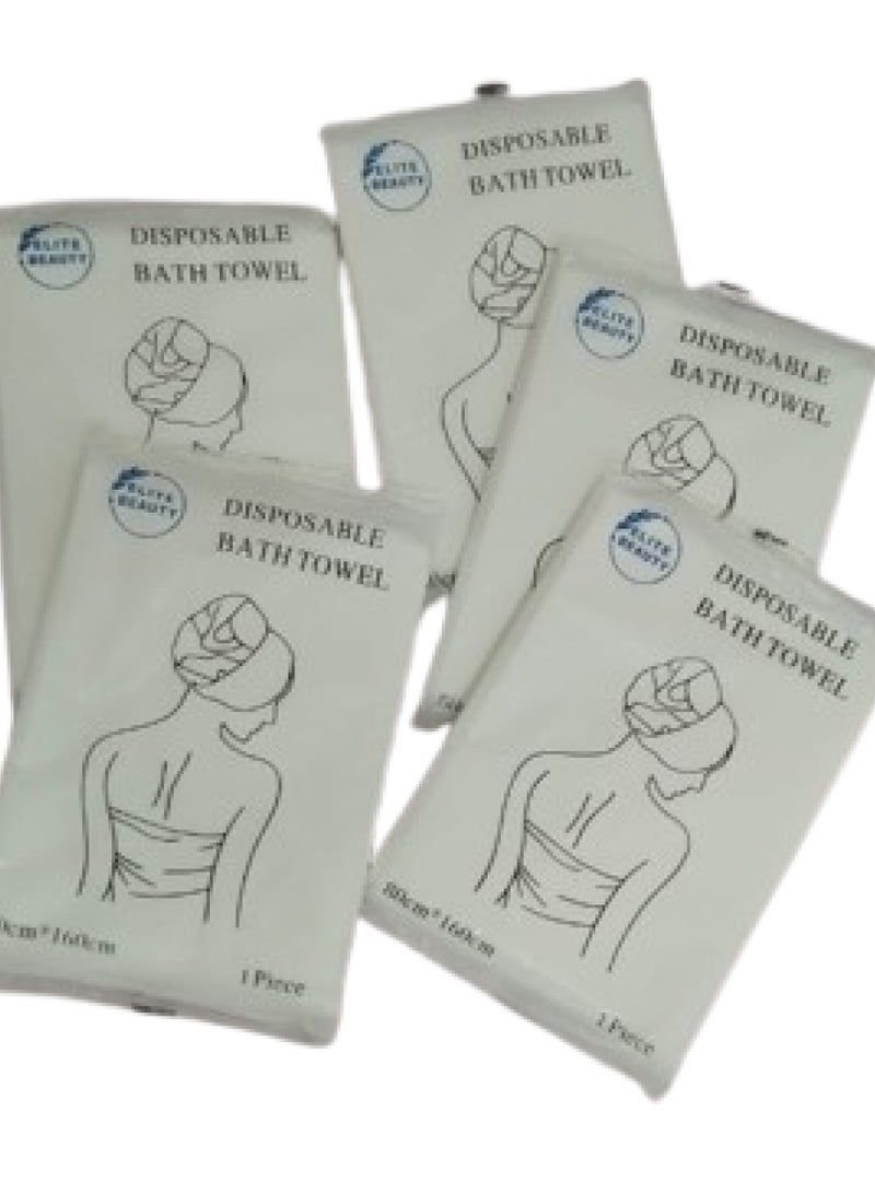 مناشف حمام فاخرة للاستخدام مرة واحدة، 80×160 سم، 25 قطعة في العبوة - Image 5