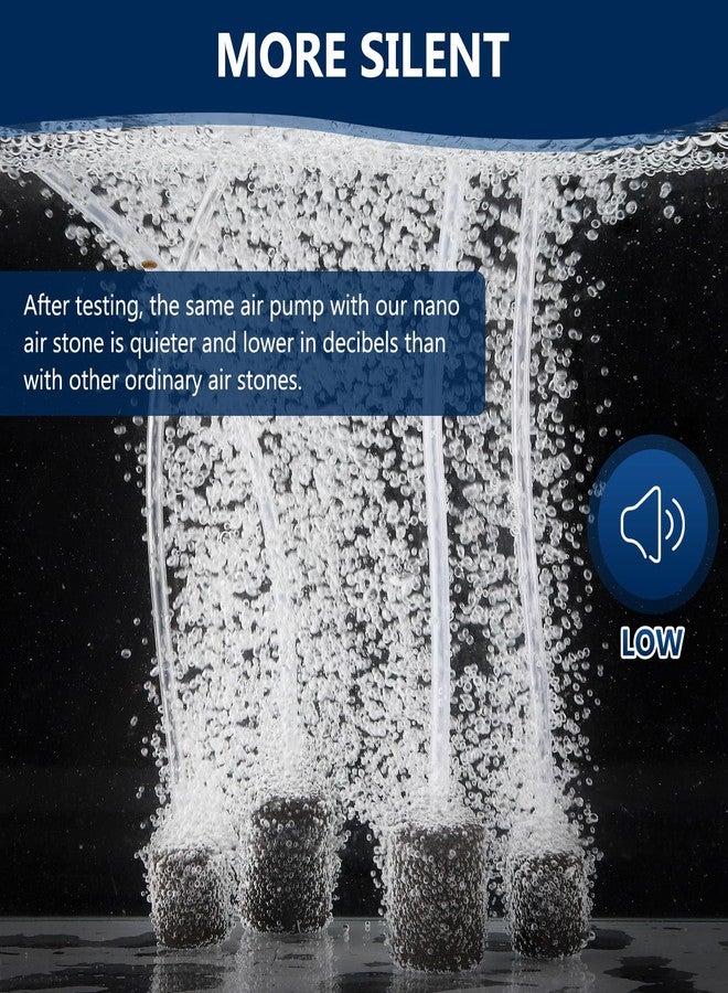 هايغر أحجار تهوية صامتة لأحواض السمك من هيجر، حجر فقاعات لتهوية حوض السمك، ملحقات مضخة هواء لأحواض السمك، طقم لأحواض أسماك الزينة والزراعة المائية (6 قطع (ارتفاع 0.86 بوصة، قطر 0.86 بوصة)) - Image 3