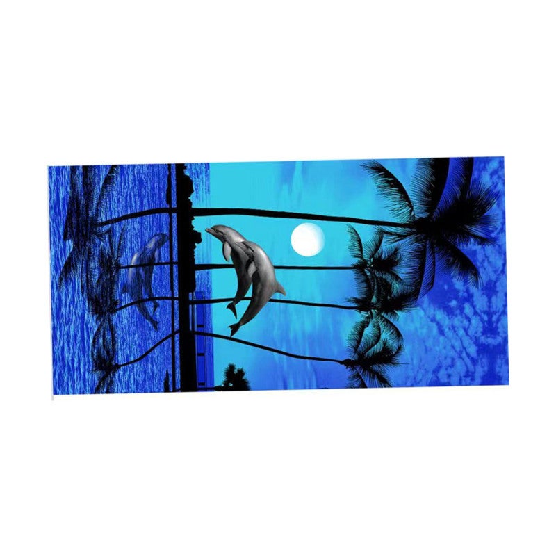 Microfiber Bath Towel: 1 Large Size Super Absorbent Soft Towel - Vibrant Ocean Scene Design Fast Dry Towel for Swimming Fitness Beach Home Use - Image 3