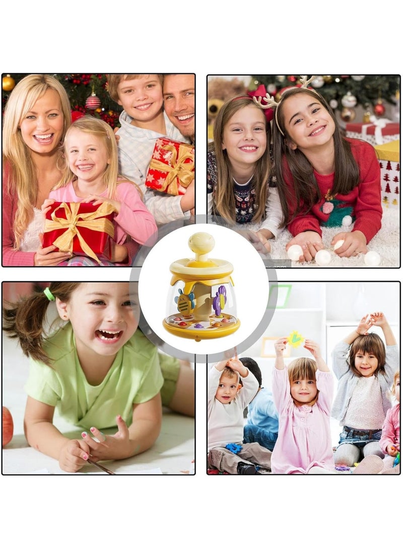 SYOSI Baby Suction Sensory Balls, Rotating Press and Spin Carousel Toy for Toddlers, Early Learning Educational Dome Tumble, Stimulates Motor Skills and Visual Development for Boys and Girls - Image 4