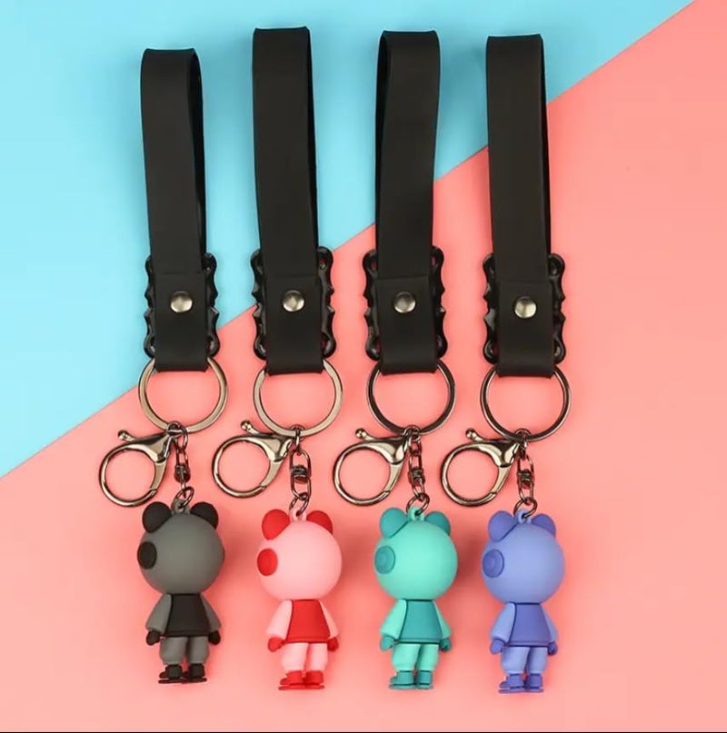 AEROSTARK Cartoon Characters Keychain for Girls Boys, Cute Silicon Keychains Accessories Keyring Key Purse Backpack Car Charms for Kids Gifts (Space Man Combo Of 4) Multicolor - Image 2