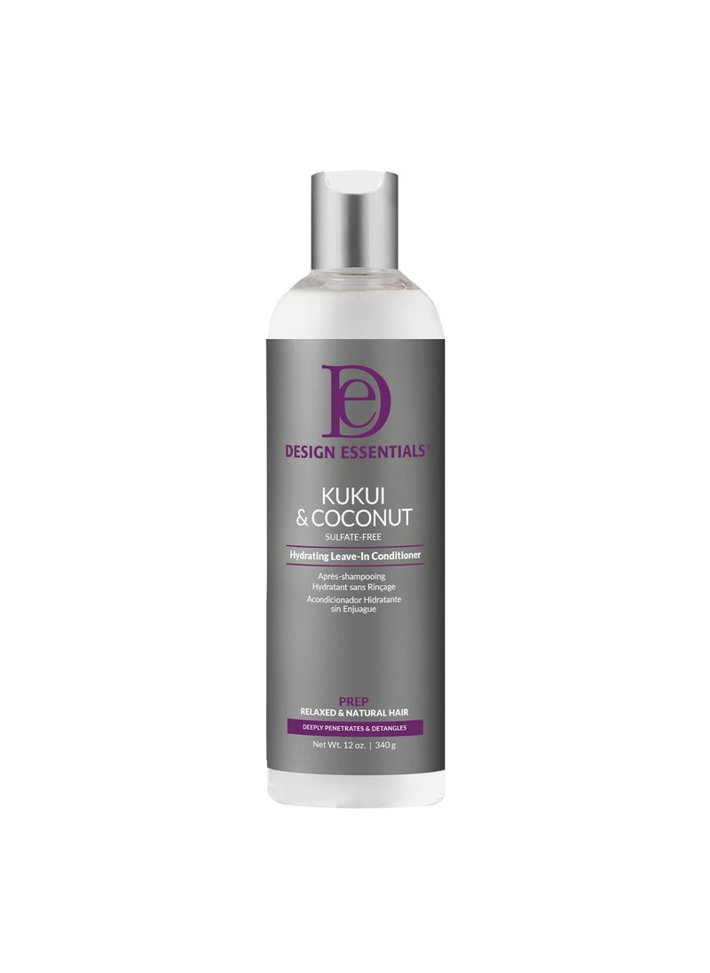 Design Essentials Design Essentials Natural Kukui  Coconut Hydrating LeaveIn Conditioner For Relaxed And Natural Hair  8 Oz 