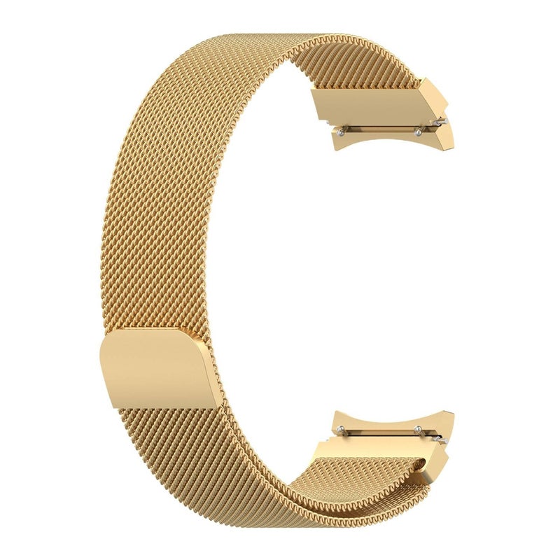 Gold Stainless Steel Link Smartwatch Band Compatible with Samsung Galaxy Watch 4 with Adjustable Fit Replacement Strap for Daily Wear - JOVA - Image 1