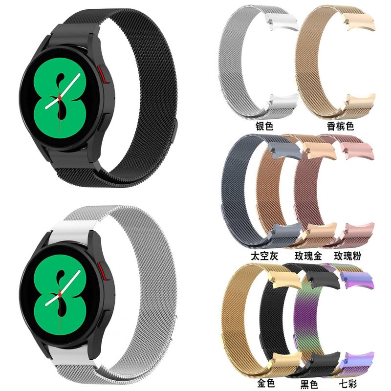 Gold Stainless Steel Link Smartwatch Band Compatible with Samsung Galaxy Watch 4 with Adjustable Fit Replacement Strap for Daily Wear - JOVA - Image 5