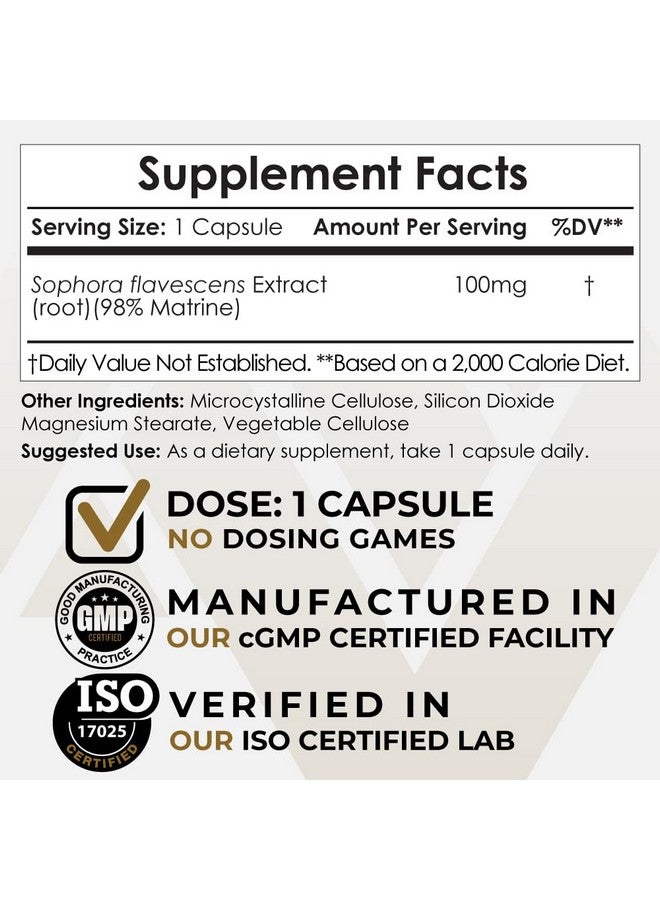 Nootropics Depot Matrine Capsules ; 100Mg ; 98% ; Sophora Flavescens Extract ; 60 Ct - Image 3