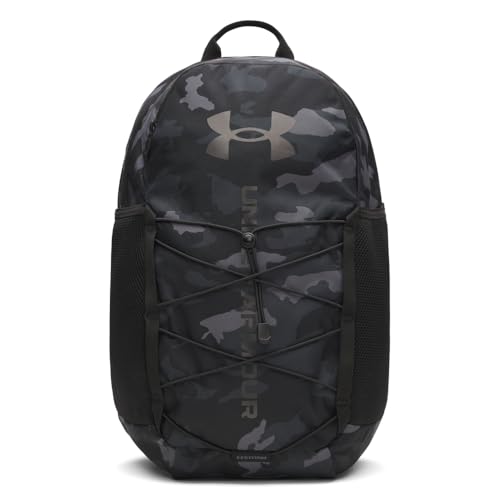 UNDER ARMOUR حقيبة ظهر أندر أرمور للجنسين هاسل سبورت 6.0، (002) أسود/أسود معدني، مقاس واحد يناسب معظم الأشخاص - Image 1