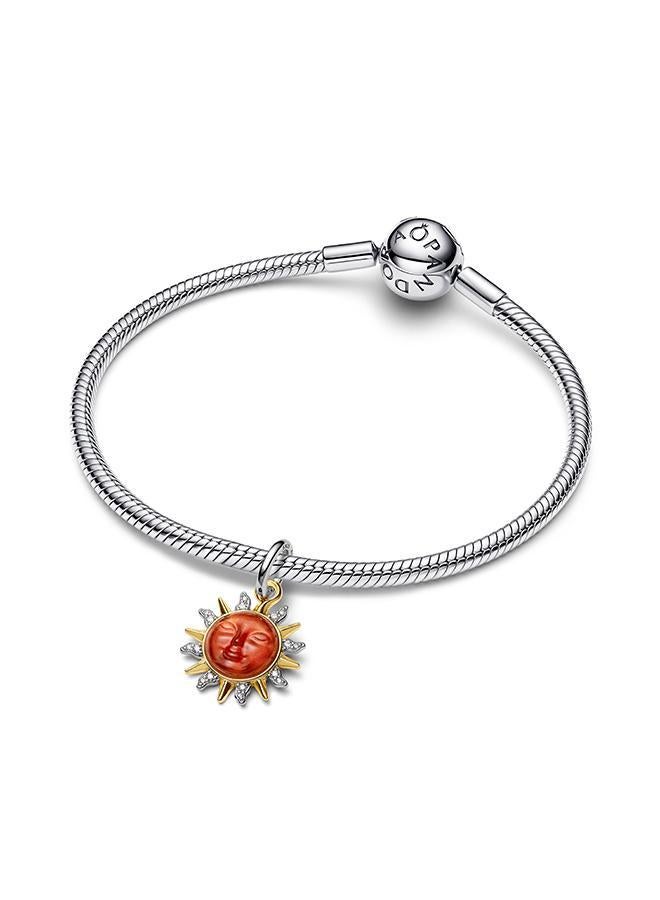 PANDORA Swirling Sun Two-Tone Dangle Charm - Image 4