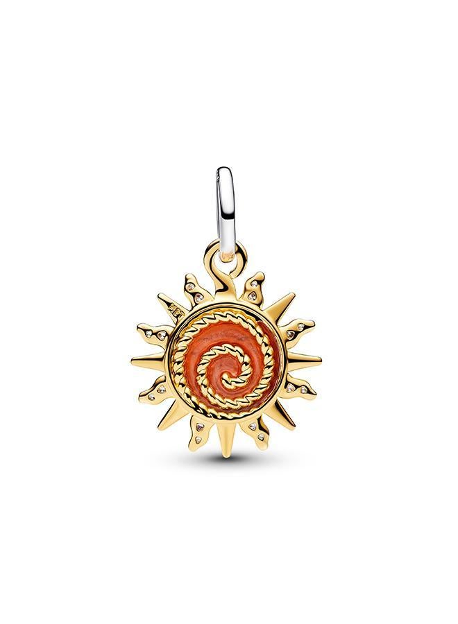 PANDORA Swirling Sun Two-Tone Dangle Charm - Image 3