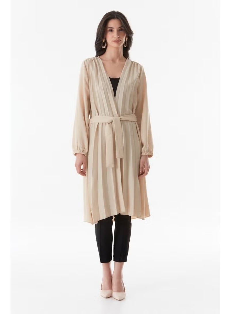FullaModa Shawl Collar Belted Cardigan - Image 4