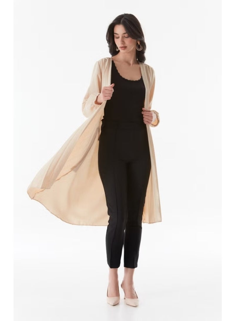 FullaModa Shawl Collar Belted Cardigan - Image 2