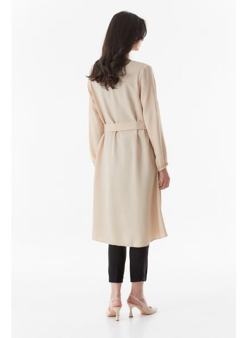 FullaModa Shawl Collar Belted Cardigan - Image 5