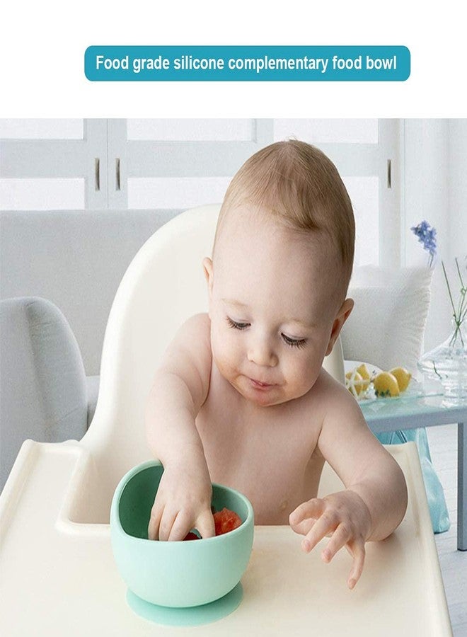 LeafLoom Baby Feeding Set, 1 Pack Baby Bowls with Suction and 1 Pack Baby Spoons for Babies Toddlers Kids, BPA Free, Baby Utensils Feeding Supplies, Microwave and Dishwasher Safe (Light Blue 1 Set) - Image 2