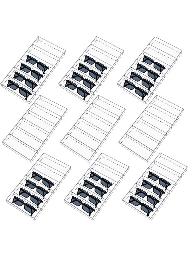 Generic Marsui Acrylic Sunglass Organizer, 6 Slot Eye Glasses Storage Display Case Stackable Eyewear Drawer Organizer Tray  - Image 1