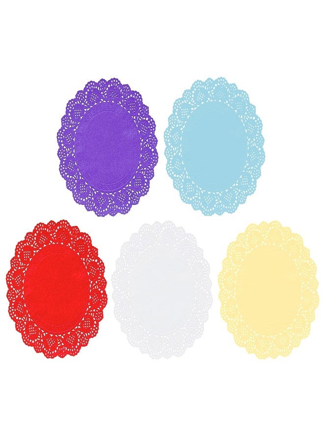 Jagrove Paper Doilies 100 Pack 7.5 Inch Lace Doilies Colorful Decorative Disposable Round Paper Placemats Bulk for Dessert Cake Wedding Birthday Party Tableware Decorations - Image 1