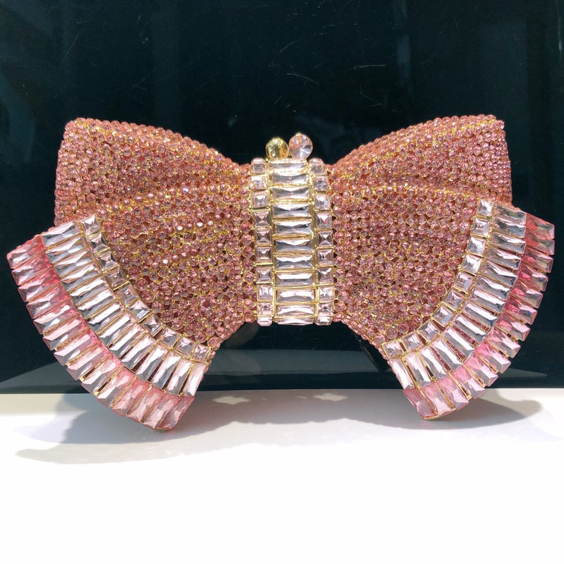 Carefully Selected New Bow-Knot Diamond Dinner Bag Banquet Full Diamond Hand-Held Women'S Bagstone Clutch - Image 1
