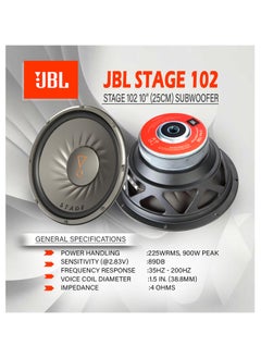 JBL Jbl Stage 102 10 (25Cm) Subwoofer  - Image 3