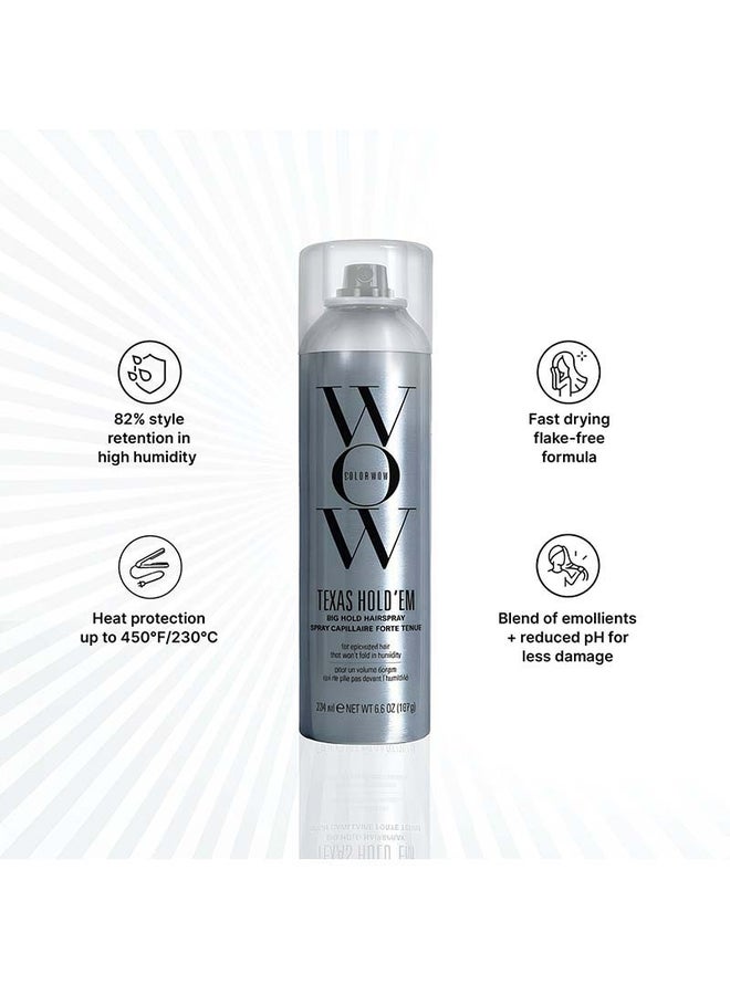 Color Wow Texas Hold'Em Big Hold Harispray for epic-sized hair that won't fold in humidity, 234ml - Image 2