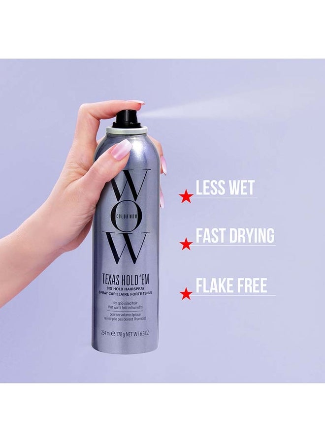 Color Wow Texas Hold'Em Big Hold Harispray for epic-sized hair that won't fold in humidity, 234ml - Image 5