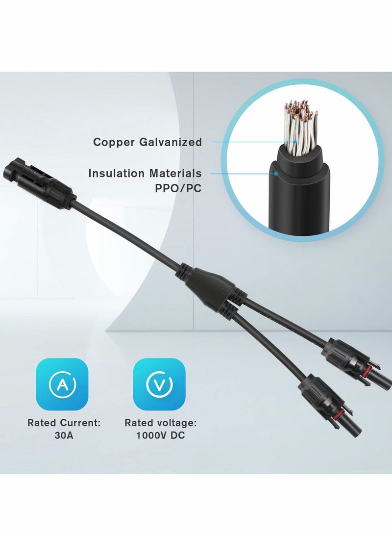 Excefore Y Branch Parallel Connector and Solar Branch Adapter 1 Pair Y Photovoltaic Connector - Image 3