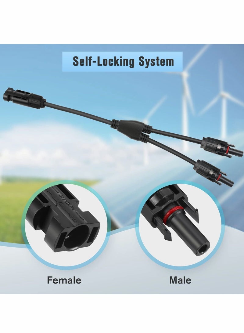 Excefore Y Branch Parallel Connector and Solar Branch Adapter 1 Pair Y Photovoltaic Connector - Image 4