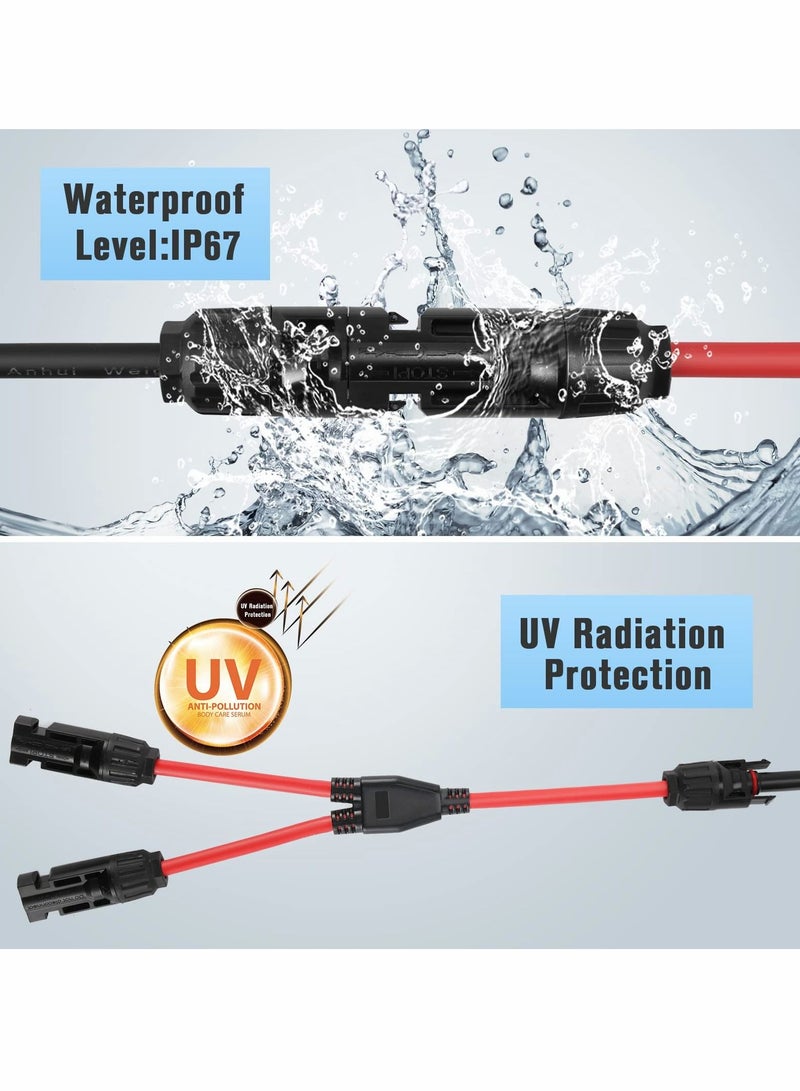Excefore Y Branch Parallel Connector and Solar Branch Adapter 1 Pair Y Photovoltaic Connector - Image 5