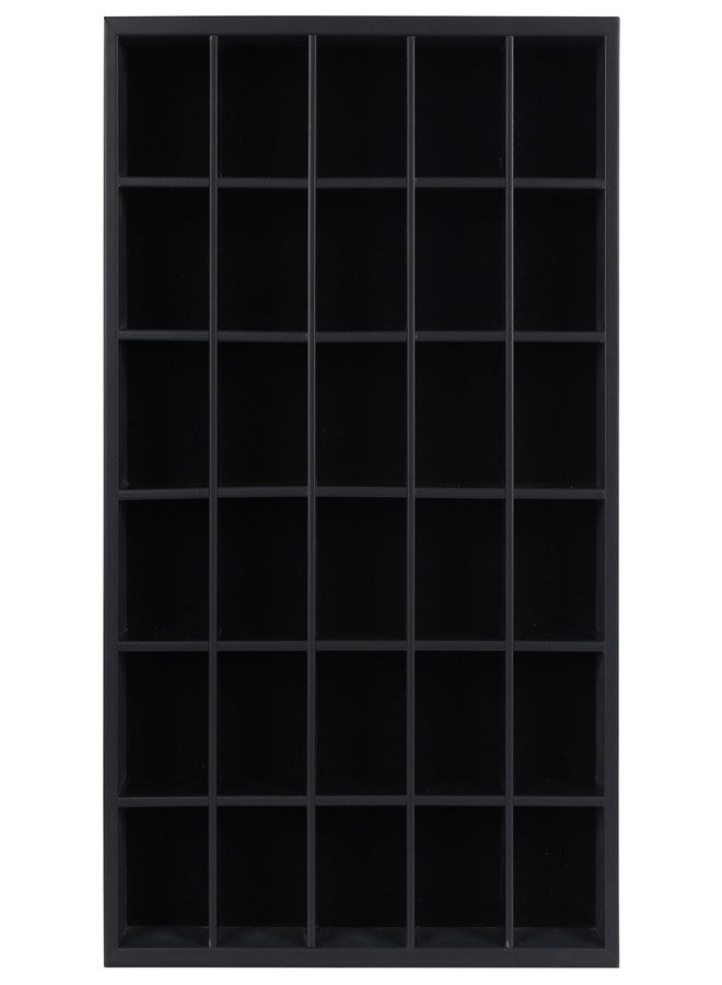 DisplayGifts Black Shot Glass Display Case 30 Slots Minifigures Thimble Collection Display Rack 12.25" H X x 16.6" W - No Door (for All Short Shot Glasses) - Image 3