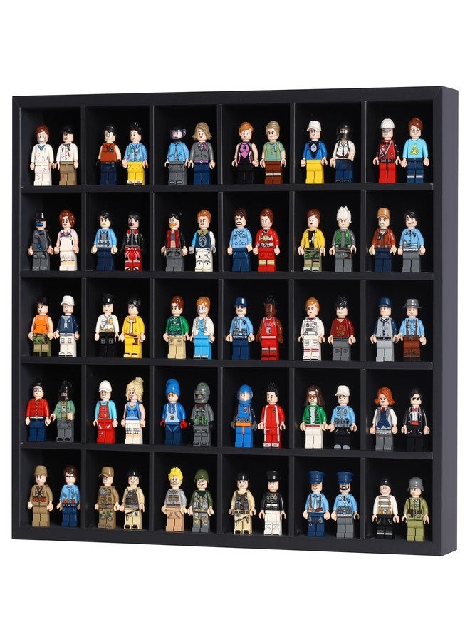 DisplayGifts Black Shot Glass Display Case 30 Slots Minifigures Thimble Collection Display Rack 12.25" H X x 16.6" W - No Door (for All Short Shot Glasses) - Image 5