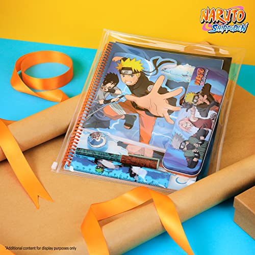 Naruto Stationery Set with Colouring Pencils Tin Pencil Case Childrens Notebooks Bumper Stationery Pack Anime Stationery Set School Supplies Anime Gifts for Boys - Image 2