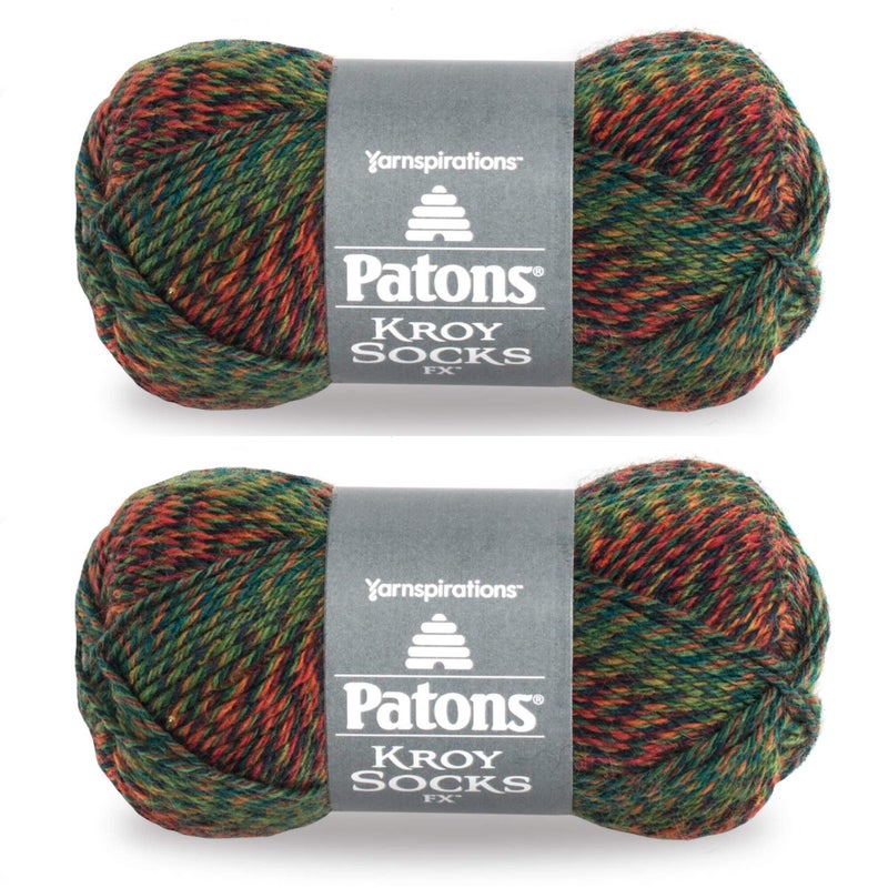 Patons Yarn Patons Kroy Socks FX Yarn 2Pack Clover Colors