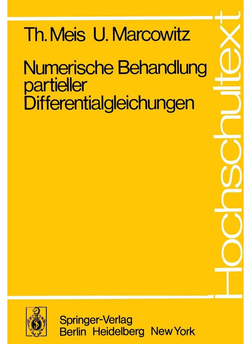 Numerische Behandlung Partieller Differentialgleichungen 