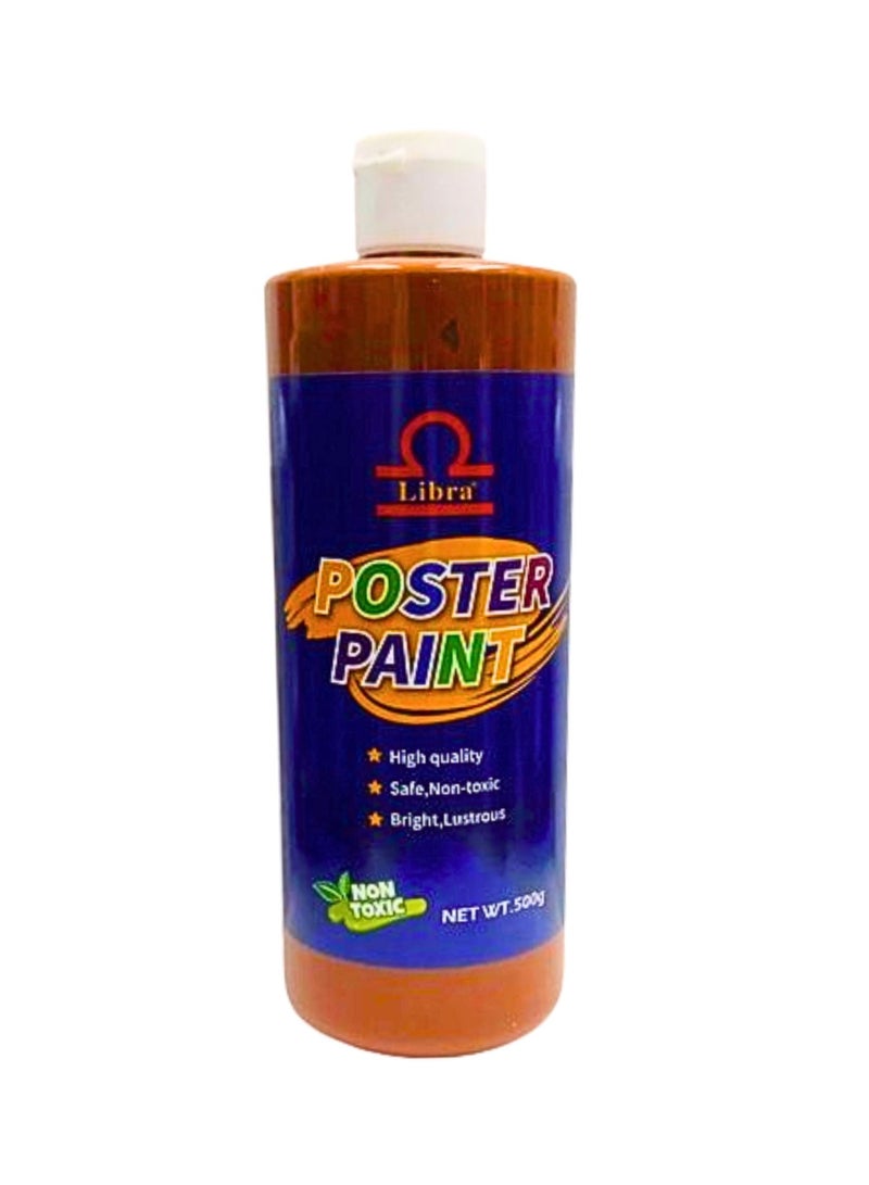 Libra Poster Paint High Quality Safe Non Toxic Bright  500g Brown - Image 1