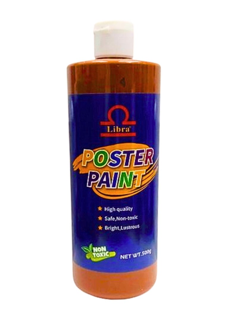 Libra Poster Paint High Quality Safe Non Toxic Bright  500g Brown - Image 2