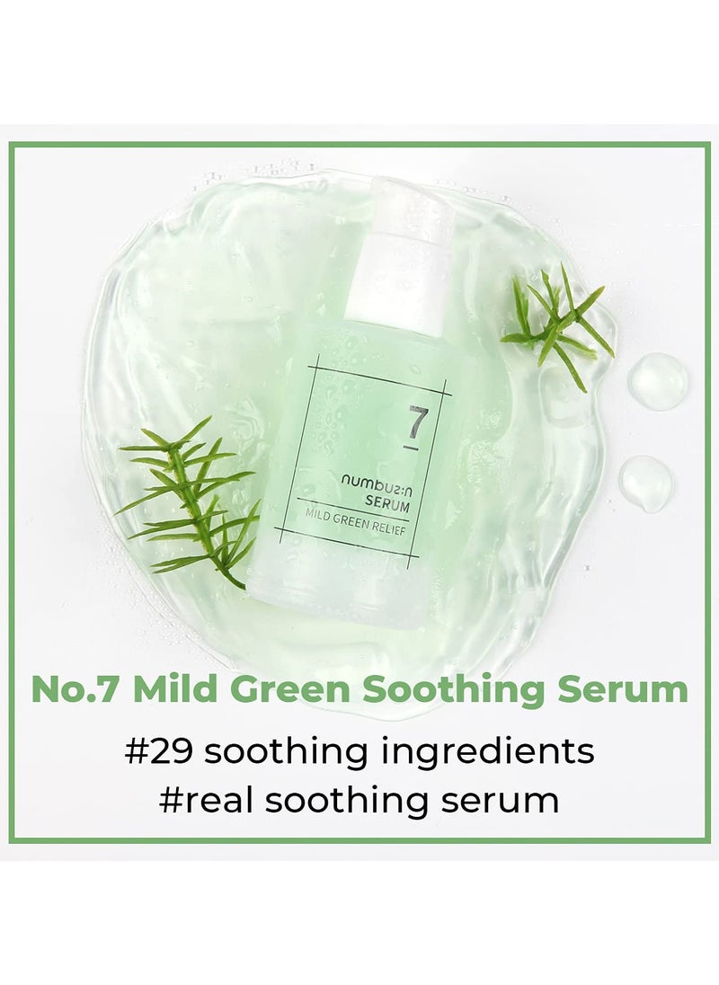 numbuzin Numbuzin No.7 Mild Green Soothing Serum - Acne-prone Skin - Sensitive Redness - Centella Asiatica - Green Tea - Lightweight Gel - Noni - Korean Skin Care for Face 50 ml  - Image 4