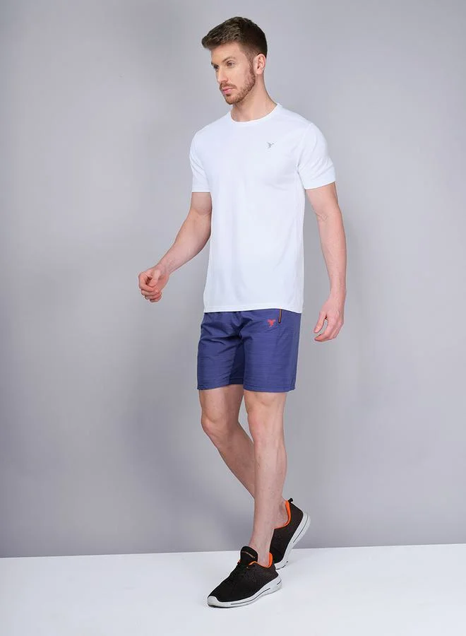 Technosport Zip Pocket Woven Melange Shorts by Styli