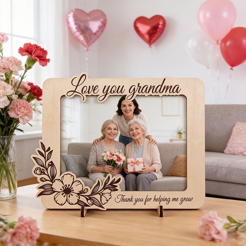 2026 New Style Mother Day Wooden Photo Frame 3D Stereo Tabletop Display - Image 4