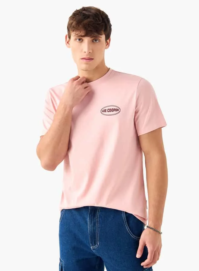 Lee Cooper Lee Cooper Graphic Print Crew Neck T-shirt with Short Sleeves